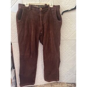 Mountain Khakis Mens Brown Corduroy Pants Straight Leg Stretch 38x32 Rugged MK